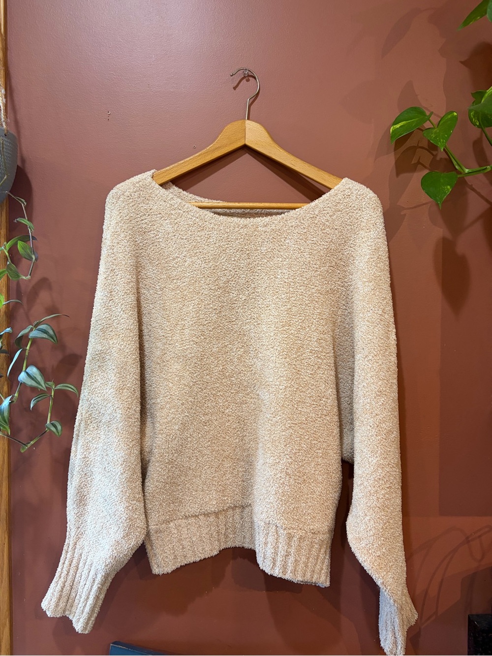 ruby moon Cream& Beige Knit Boatneck Sweater